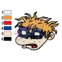 Rugrats Chuckie Face Embroidery Design